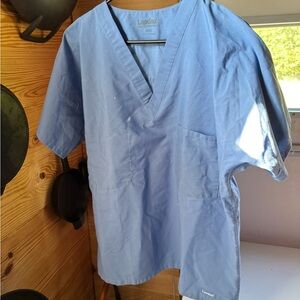 Landau Light Blue V-Neck Men's Shirt